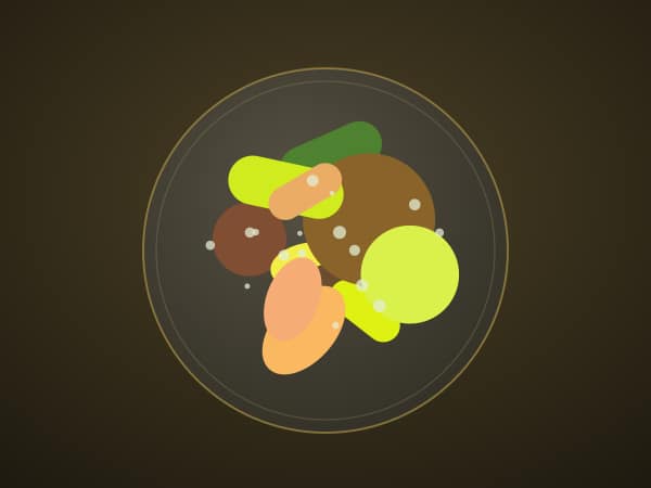 Rice & Curry — A plate of rice ringed by several small, distinct curries.